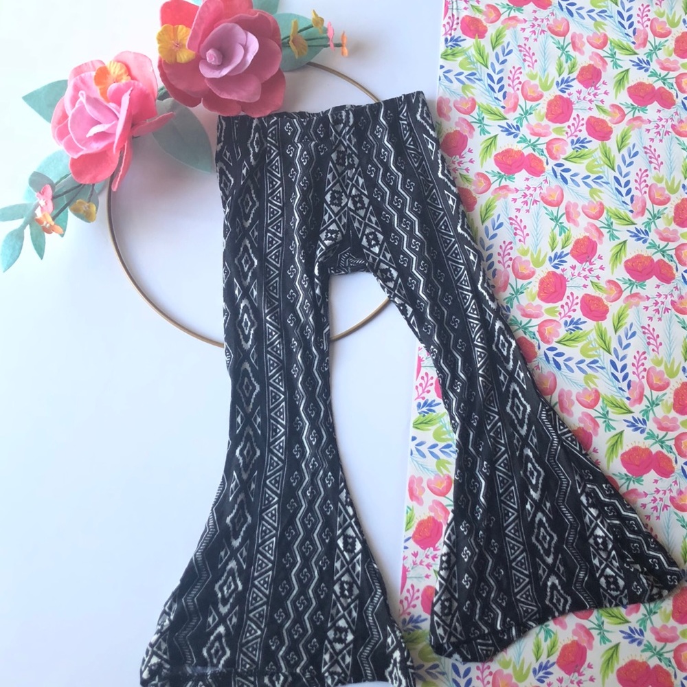 New Boutique Bell bottom Tribal toddler pants